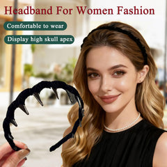 Bandeau cranial haut ZigZag, soulève les cheveux avec style.