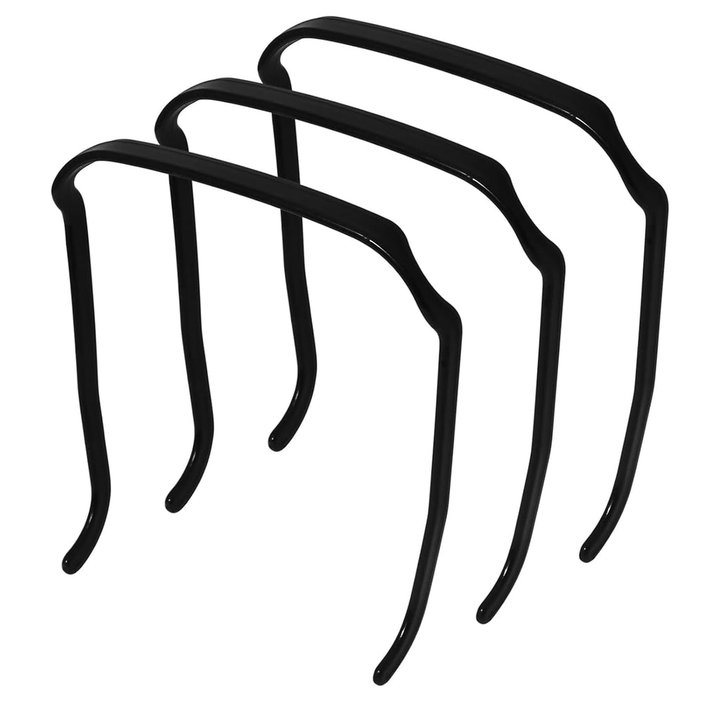 Bandes-cheveux invisibles carrées noires: maintien fiable pour cheveux épais.