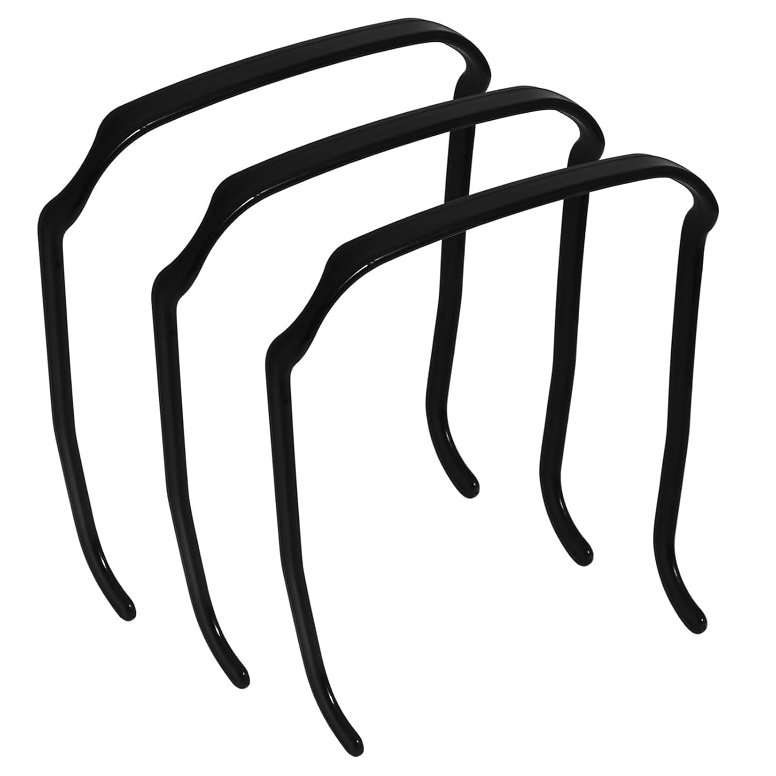 Bandes-cheveux invisibles carrées noires: solution discrète pour cheveux bouclés.