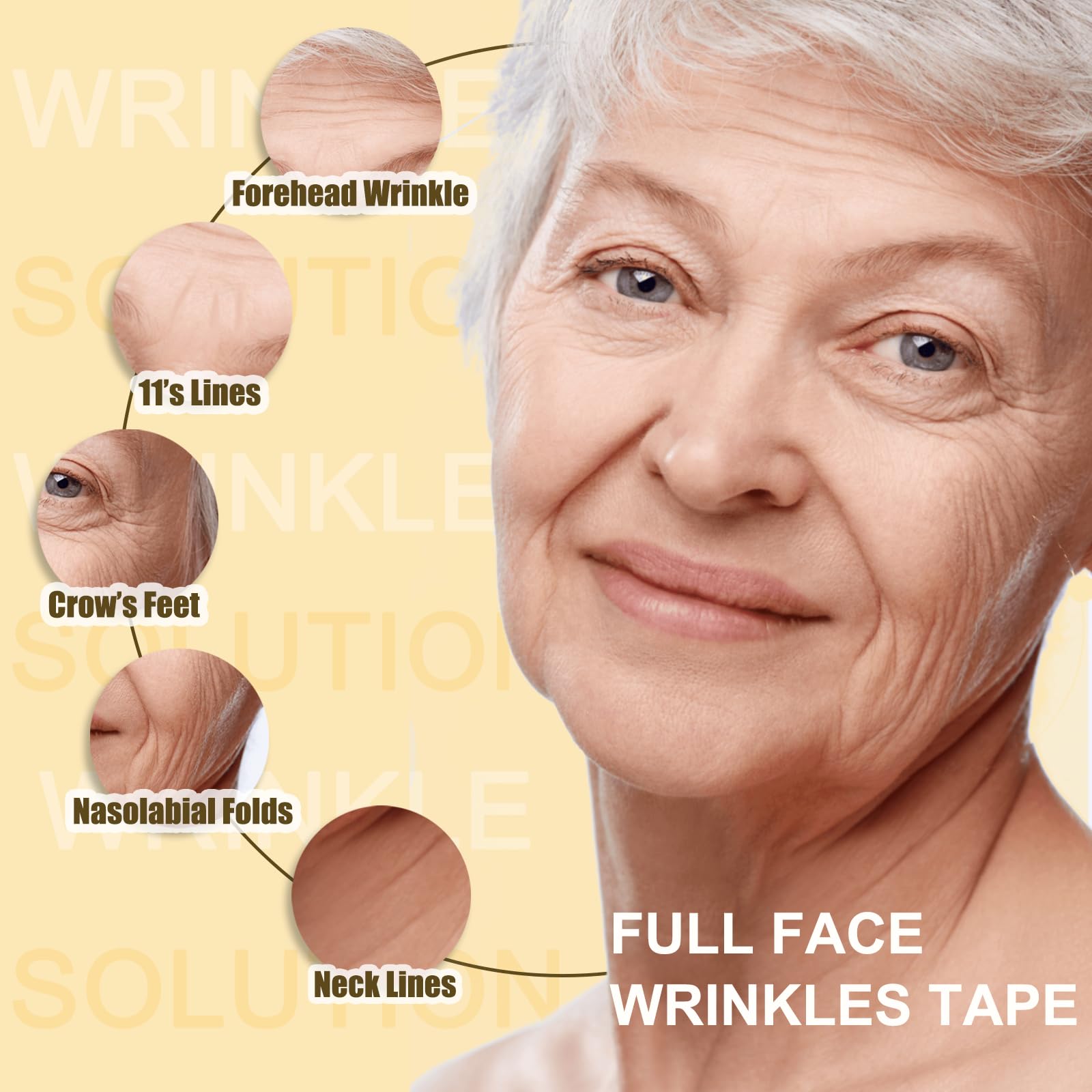Bandes-visage nocturnes lifting cou, soutien discret pendant la nuit.