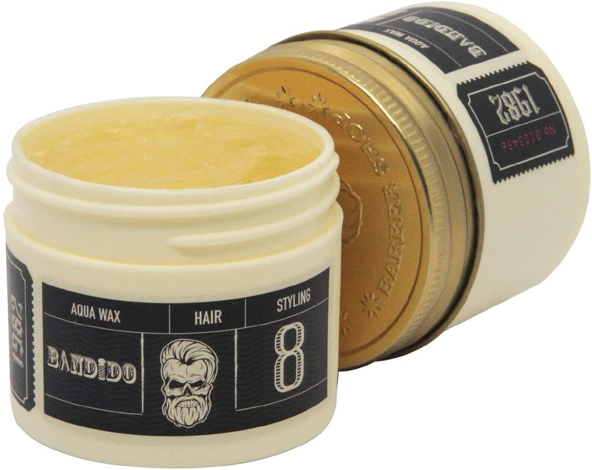 Bandido Aqua Wax 8 – bouteille et emballage visibles, tenue extrême prête à l'emploi.