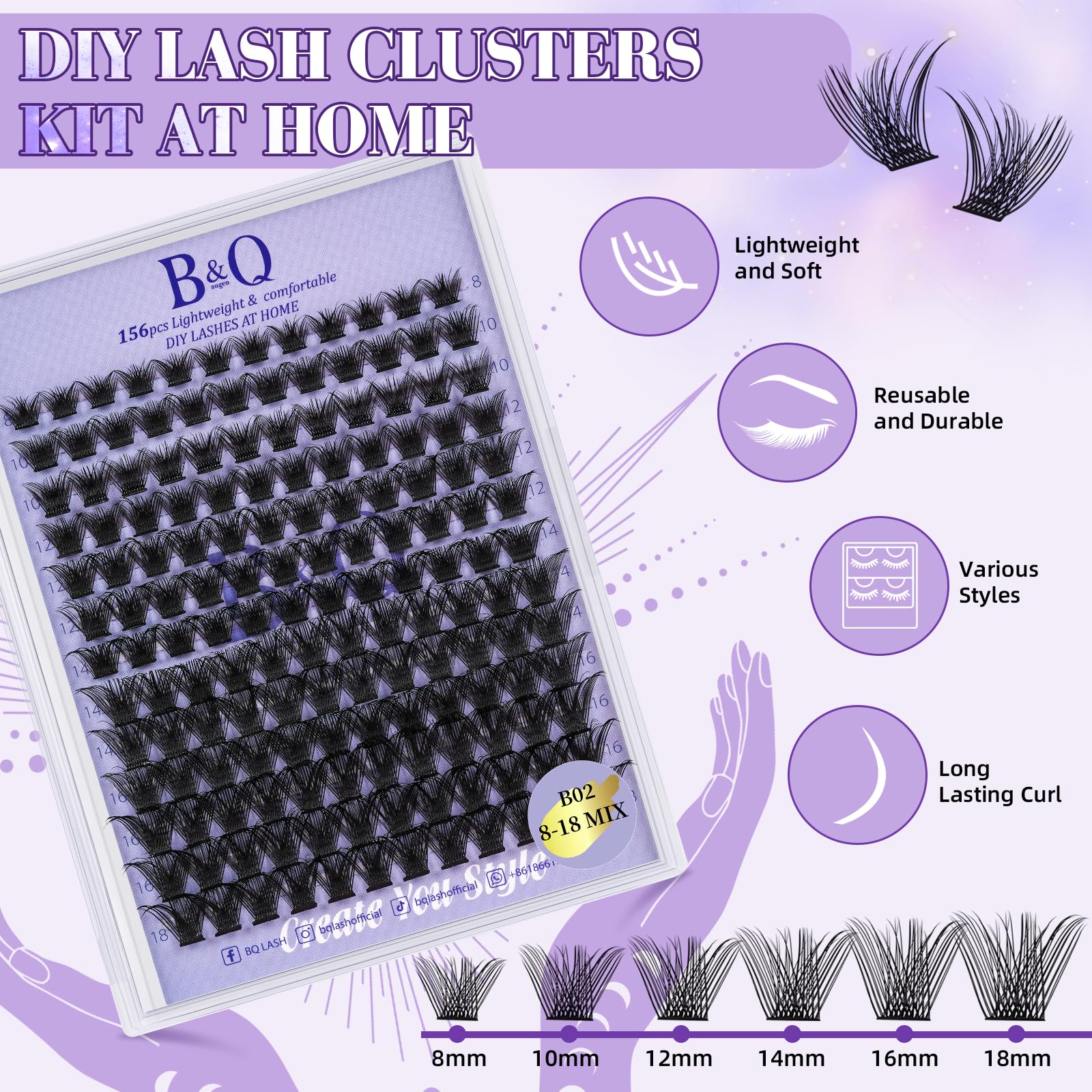 B&Qaugen B02: adhésif-et-sceau-cils pour fixation fiable.