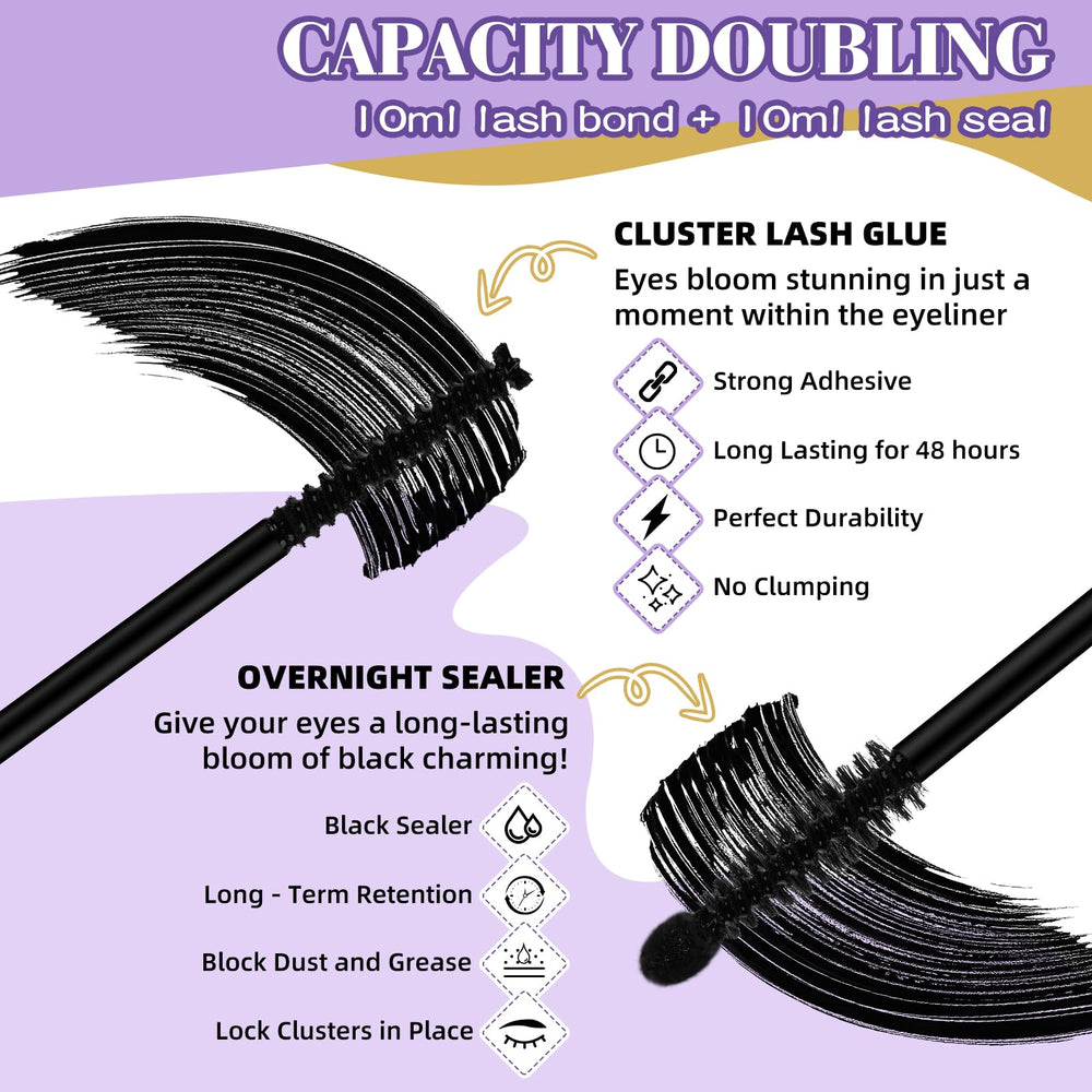 BandQaugen brosse double-tube pour une liaison précise des cils.