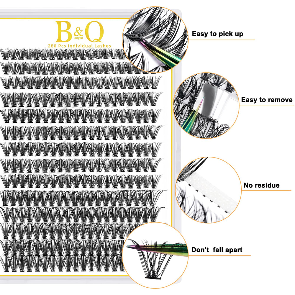 BandQaugen clusters cils naturels : application facile pour un look subtil.