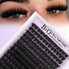 B&Qaugen extensions cils 200D D-Curl pour un regard volumineux et naturel.
