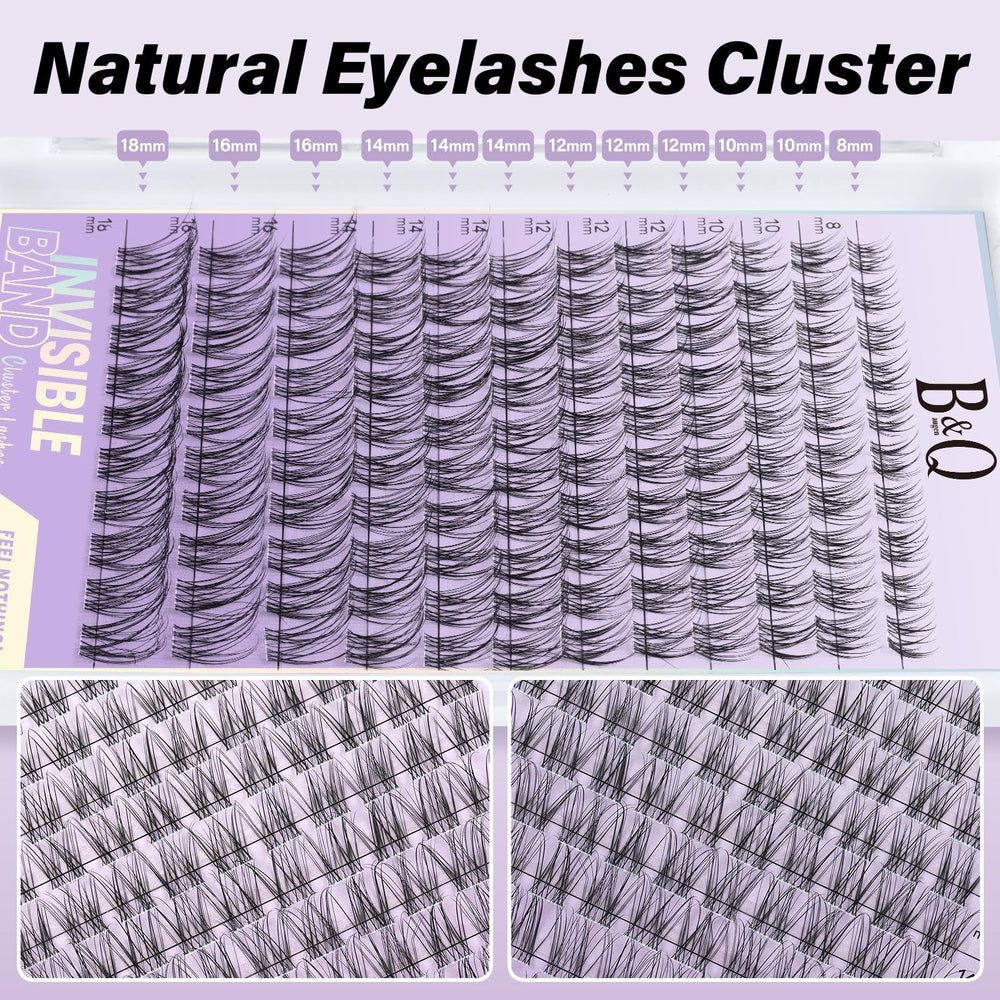 B&Qaugen Flora Lash Clusters: longueurs variées pour effet chat-eye naturel.