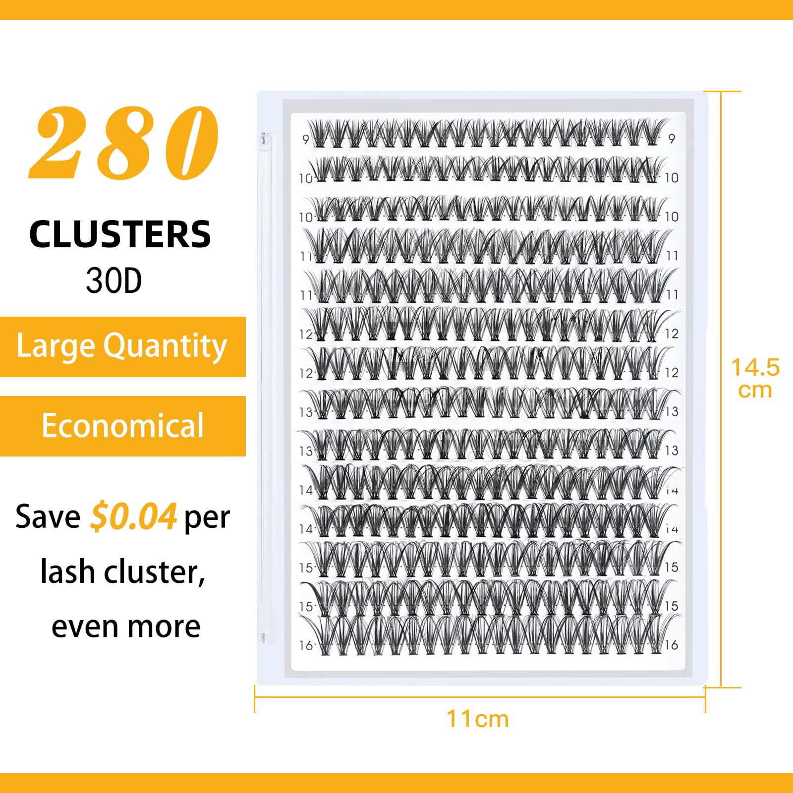 Aspect réaliste des clusters B&Qaugen pour cils naturels