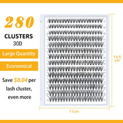Aspect réaliste des clusters B&Qaugen pour cils naturels
