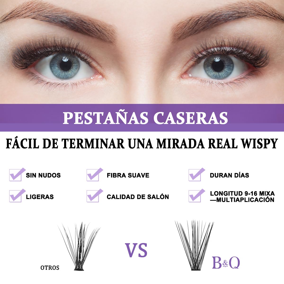 B&Qaugen Lash Clusters Kit: look naturel renforcé par des longueurs variées.