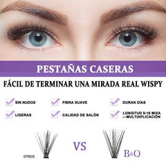 B&Qaugen Lash Clusters Kit: look naturel renforcé par des longueurs variées.