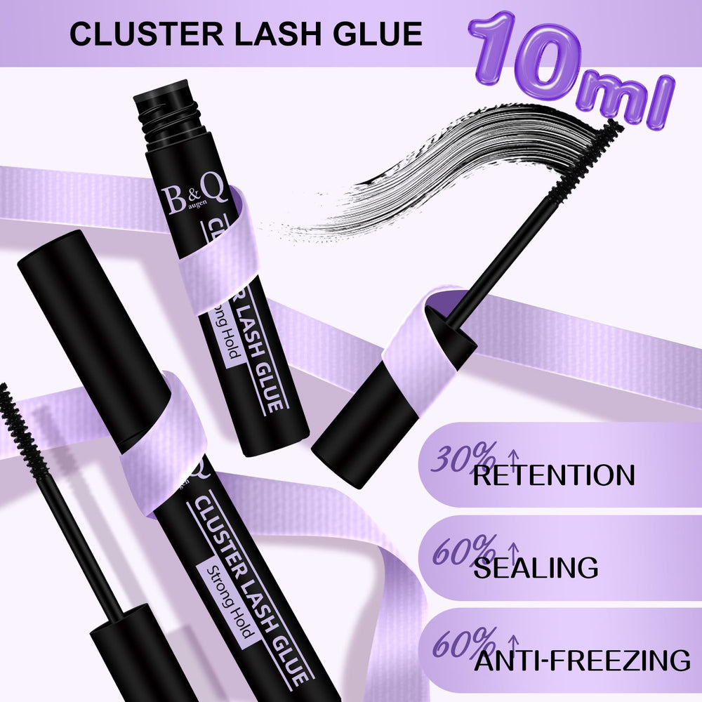 B&Qaugen mini-brosse-applicatrice: précision pour les cils naturels et artificiels.
