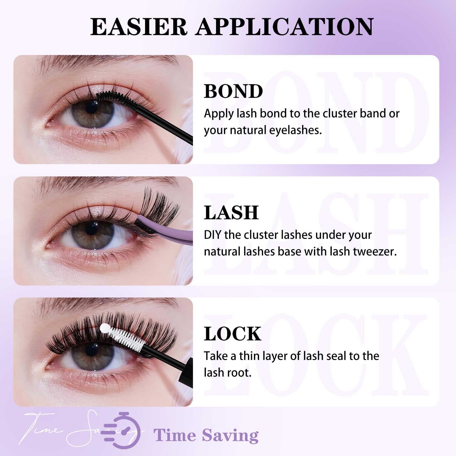 B&Qaugen coffret grand : variété de cils pour différents looks.