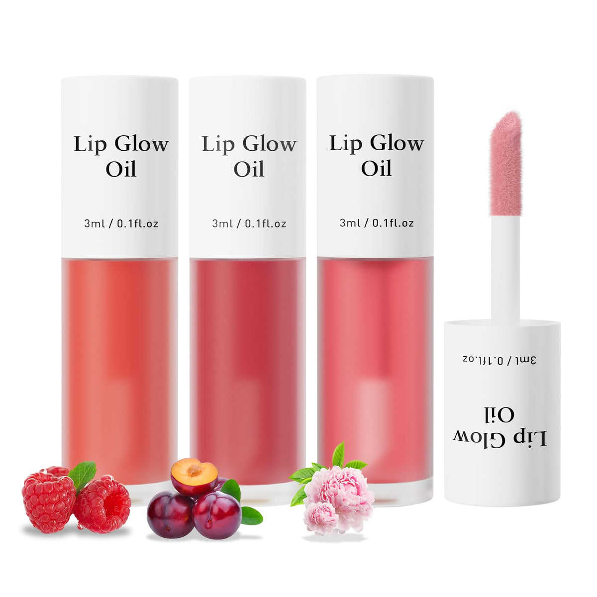 Bangfeng huile-lèvres framboise, éclat hydratant et couleur naturelle.