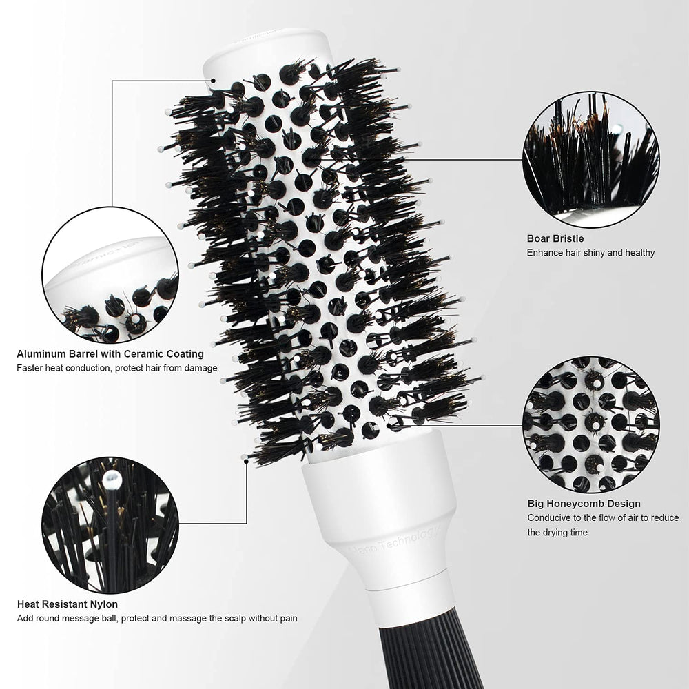 BangMENG brosse ronde barillet capless pour séchage sans accrocs