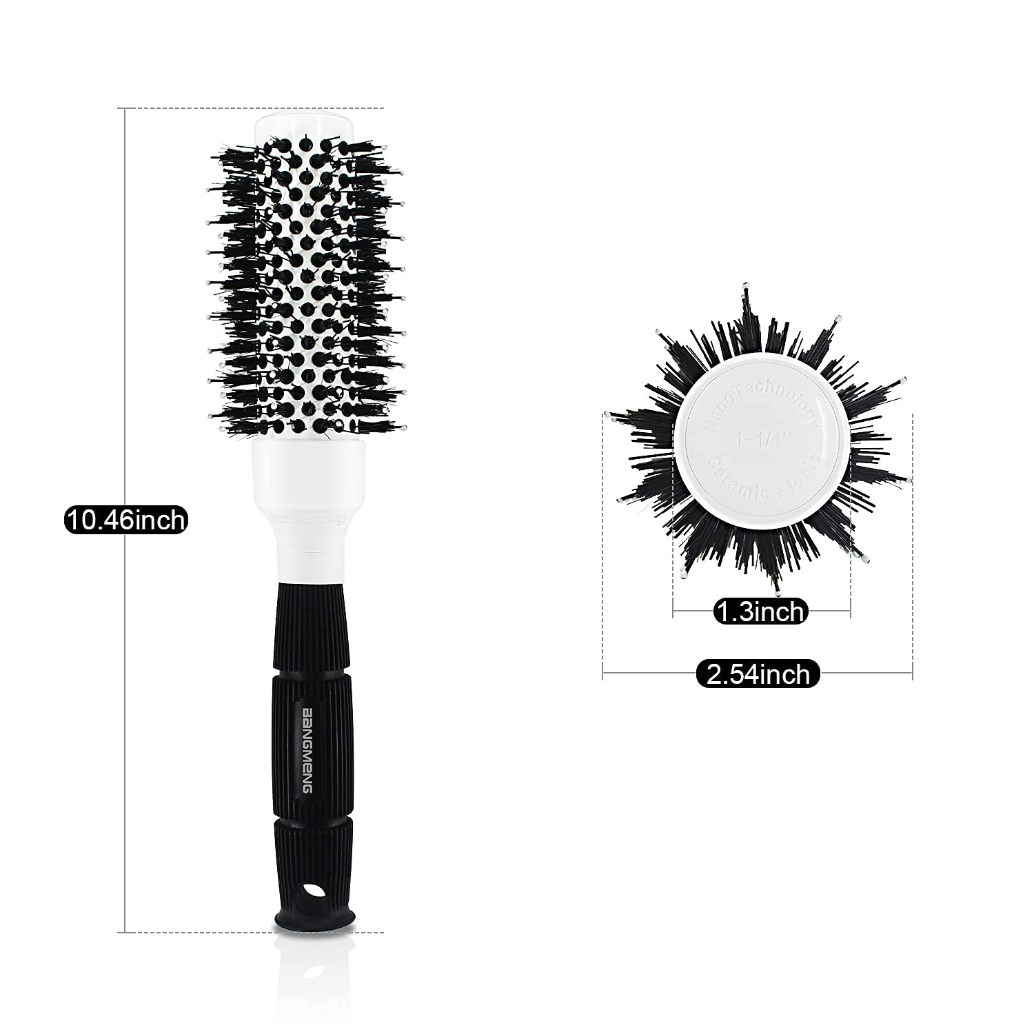 BangMENG brosse ronde ceramique nano ionique pour brillance et douceur