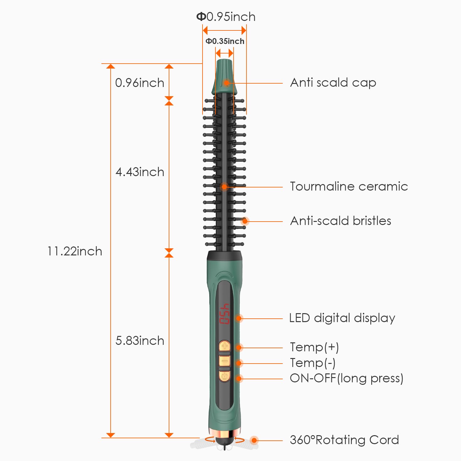 BANGMENG brosse voyage 100-240V pour usage international.