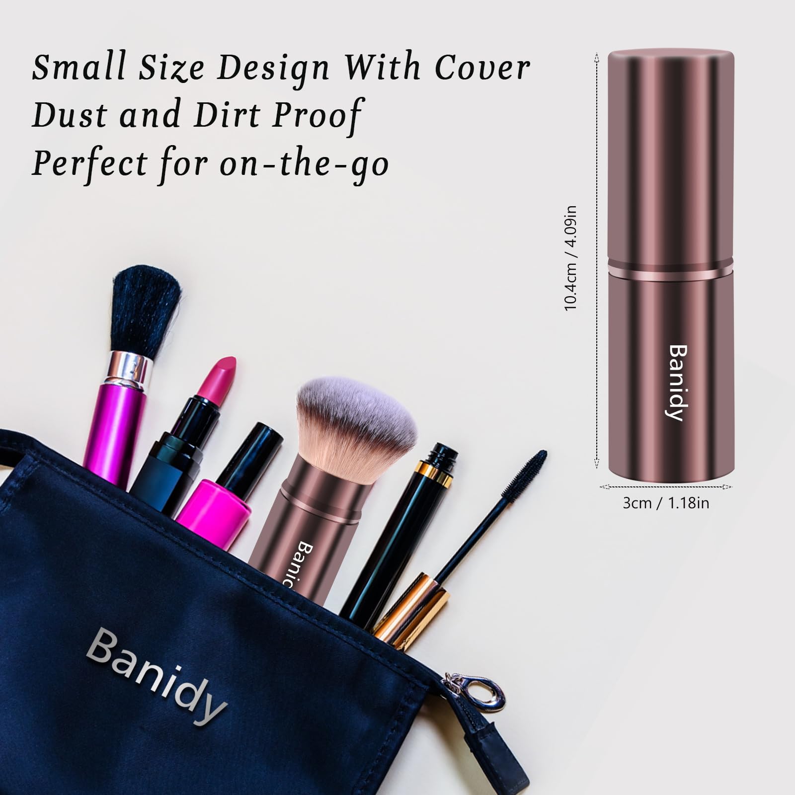 Banidy Kabuki rétractable avec capuchon protège les poils