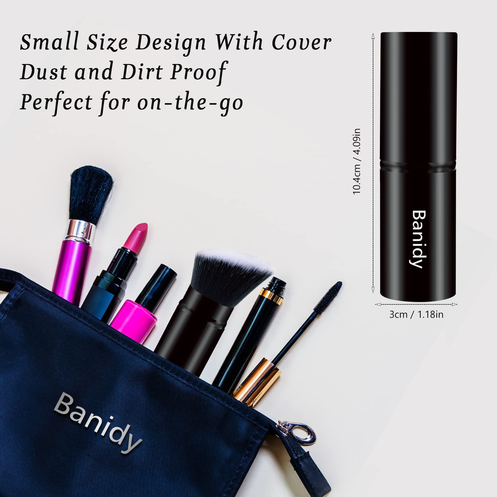 Pinceau Banidy Kabuki nettoyage simple et entretien rapide.