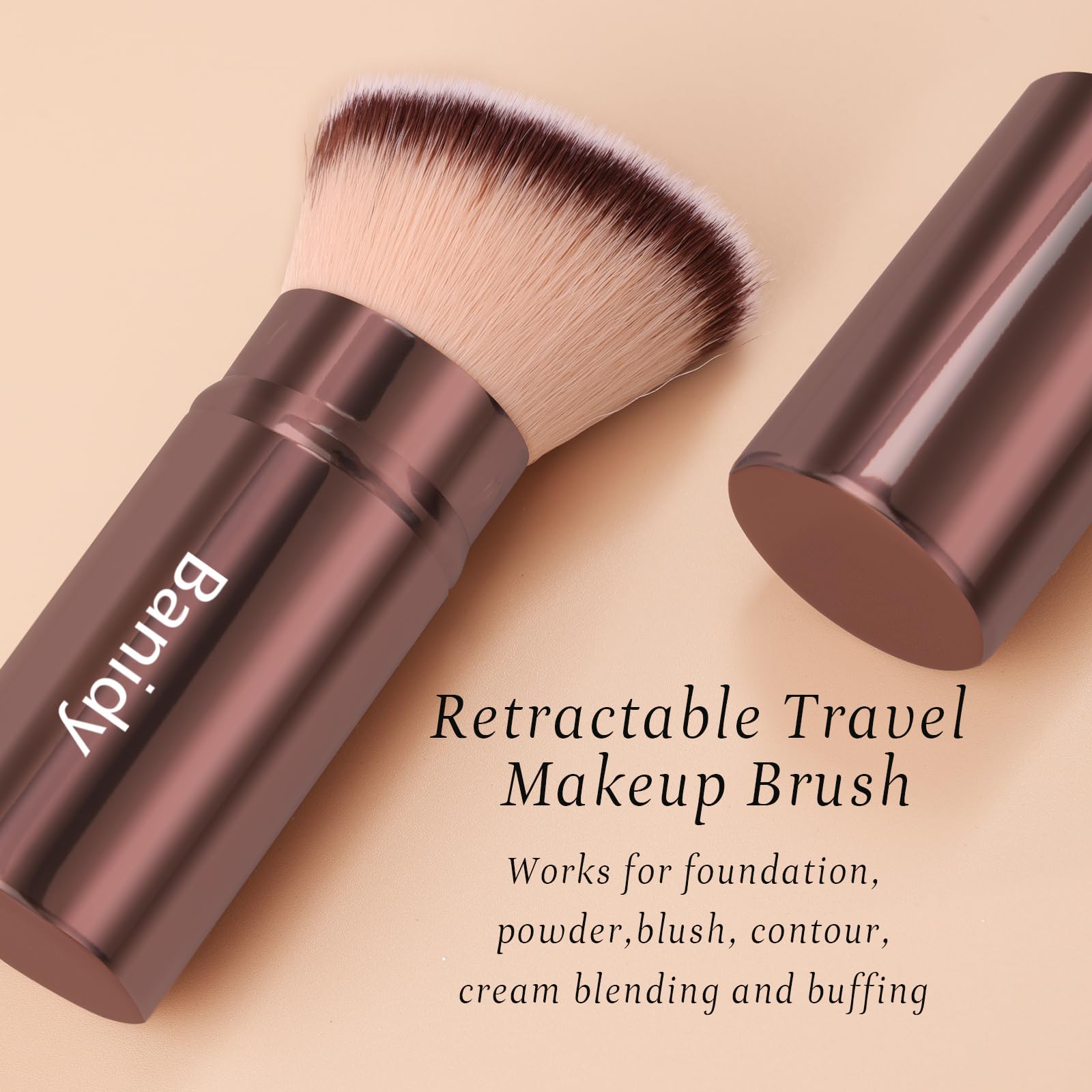 Banidy Kabuki rétractable visage contourage — rendu précis pour le contour.
