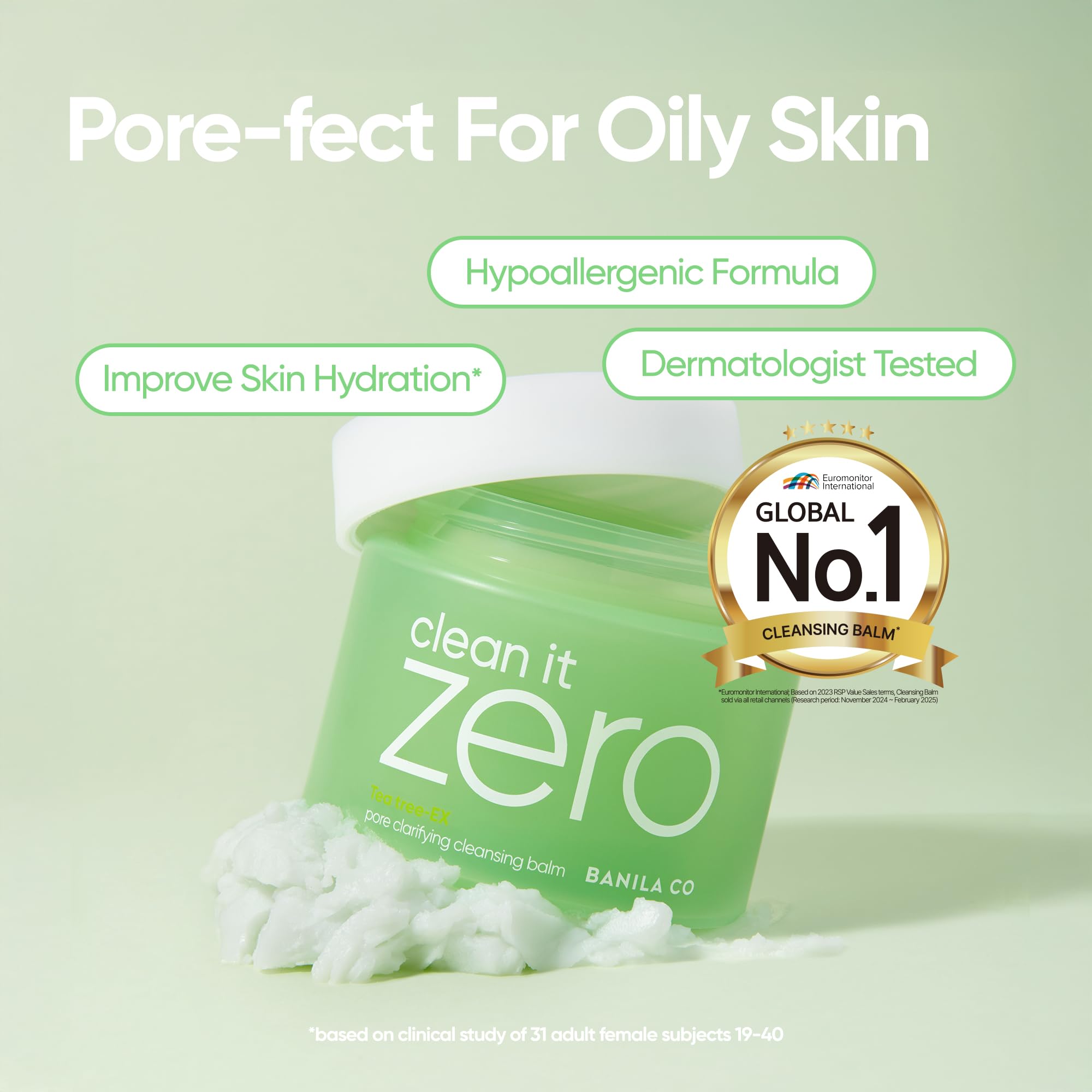 BANILA CO Clean it Zero Pore Clarifying Balm, application-massage sur peau sèche pour déloger les impuretés.