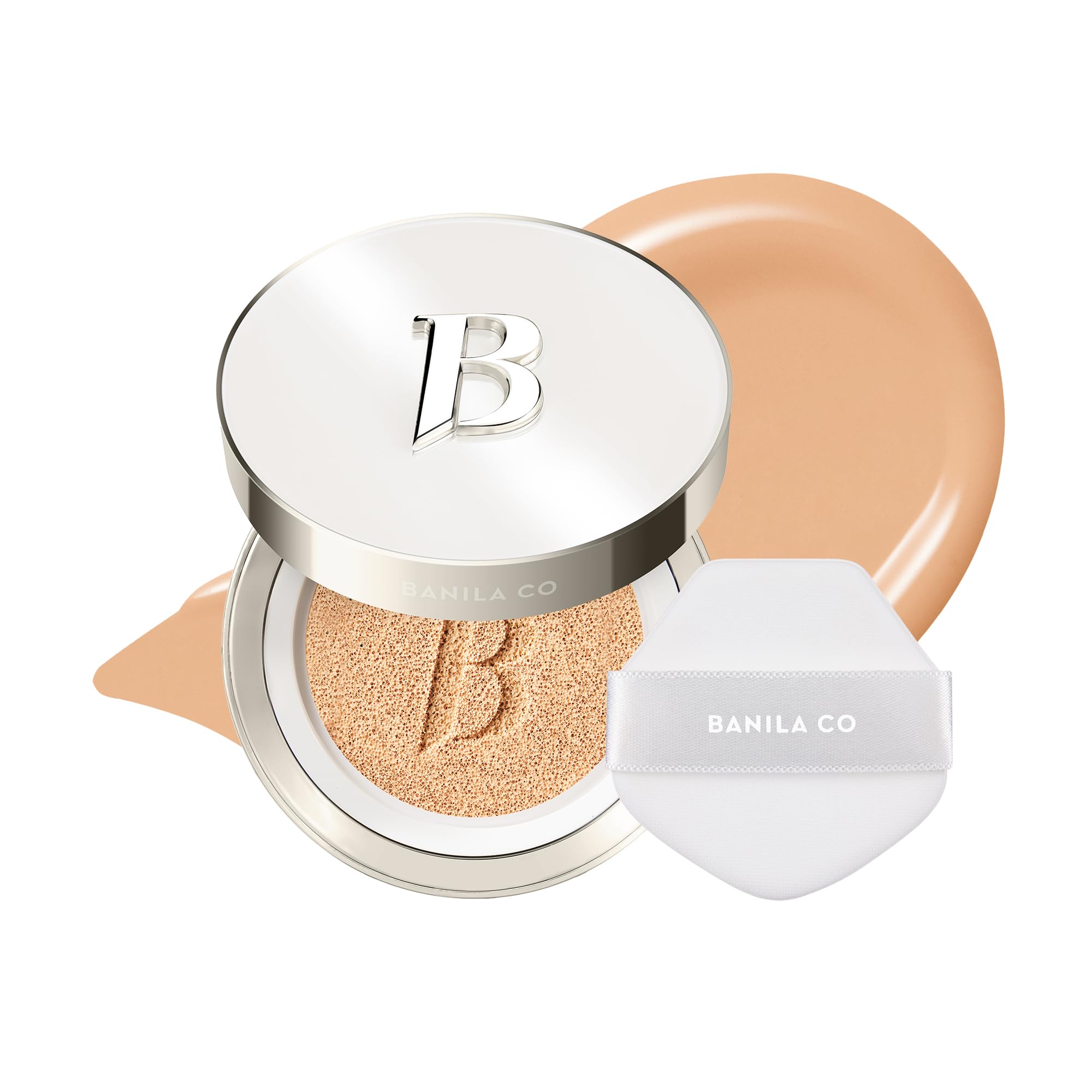 Banila Co Covericious Ultimate Cushion dans son compact, application facile pour un teint uniforme.