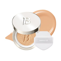 Banila Co Covericious Ultimate Cushion dans son compact, application facile pour un teint uniforme.