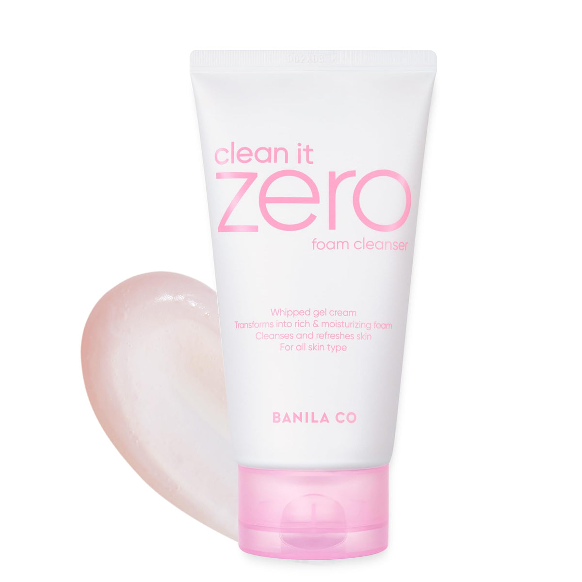 Banila Co Mousse Nettoyante Crémeuse, purifie et hydrate les peaux sensibles.