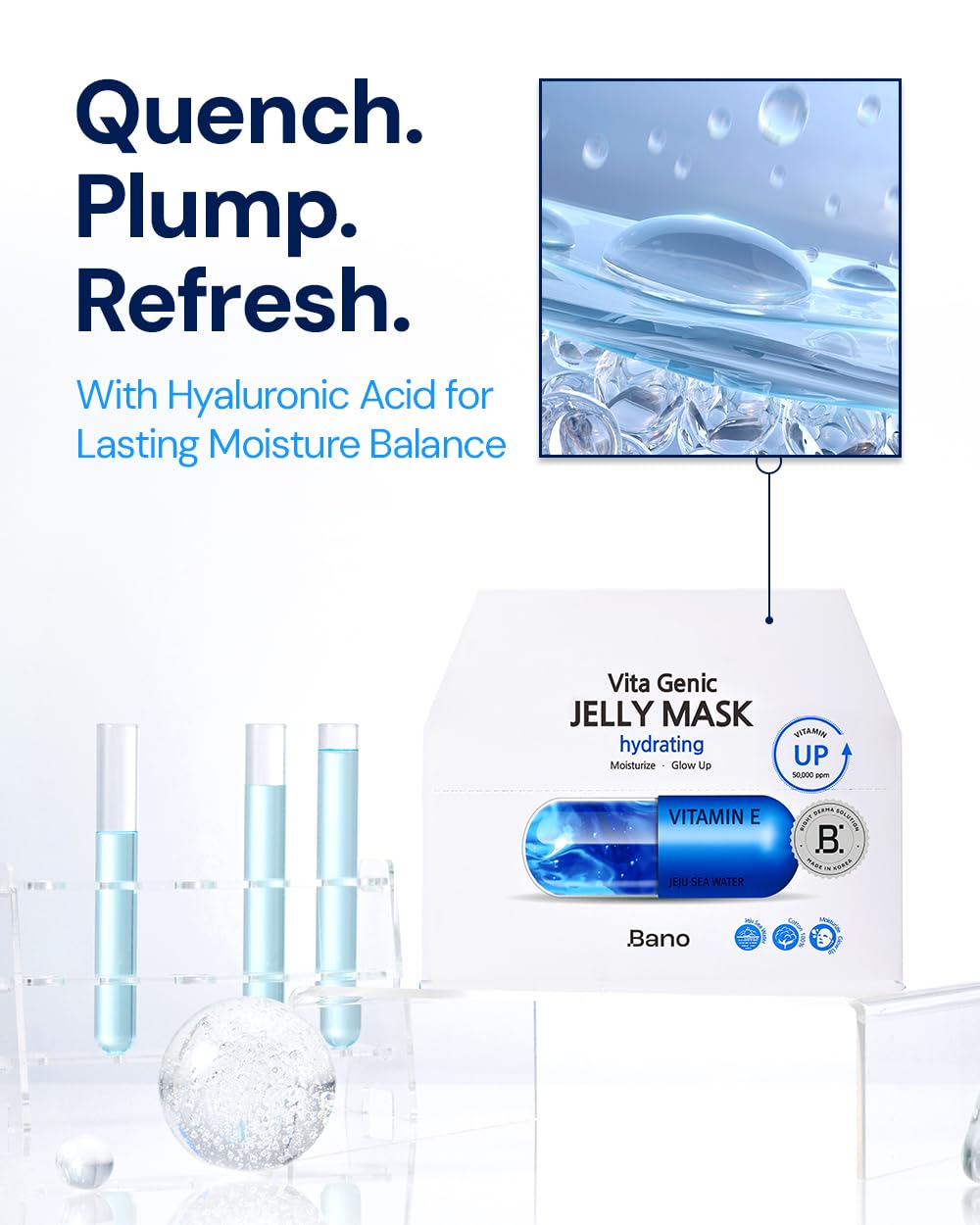 Bano Vita Genic – Gelée transparente apportant hydratation profonde sans fini collant.
