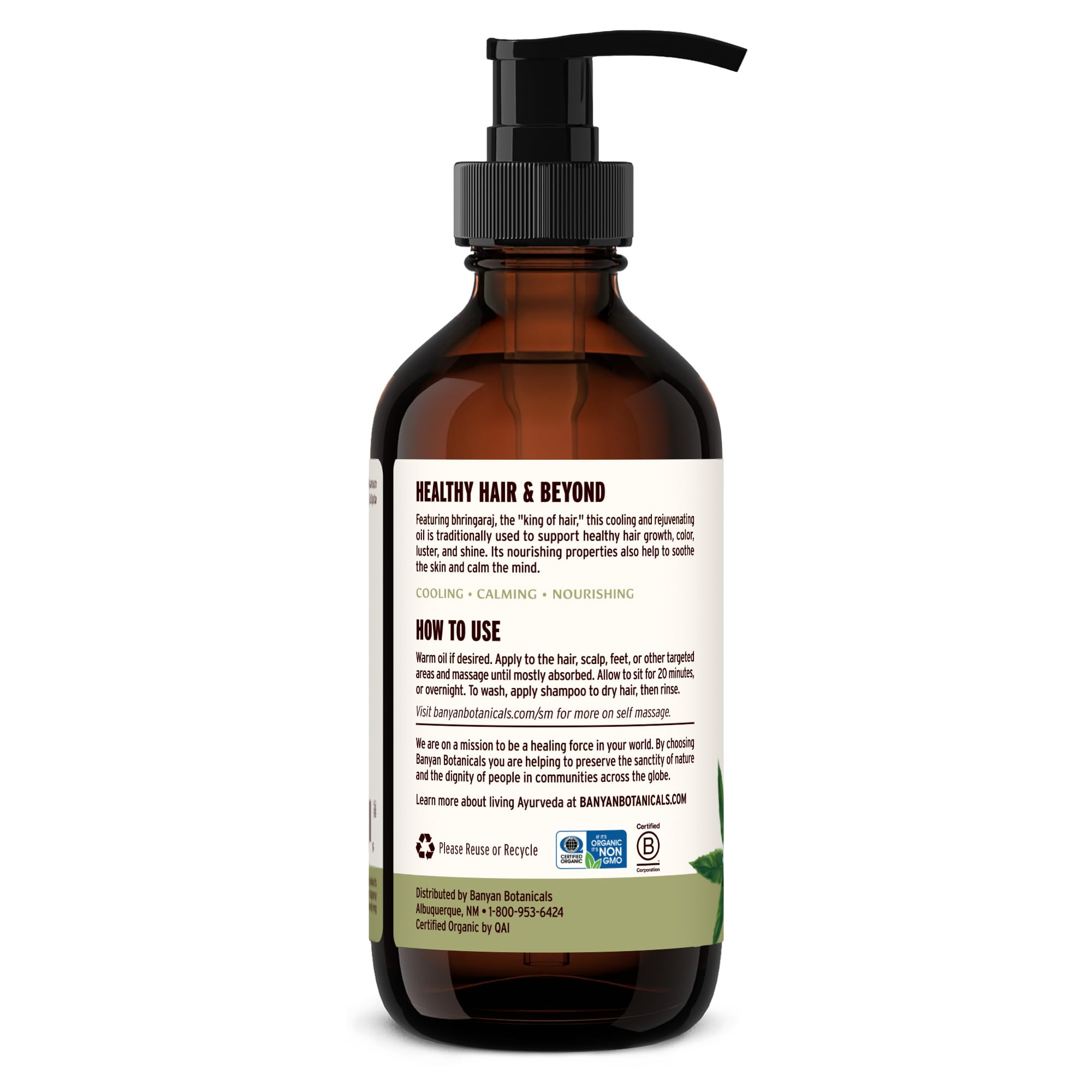 Routine capillaire quotidienne avec Bhringaraj pour cheveux sains