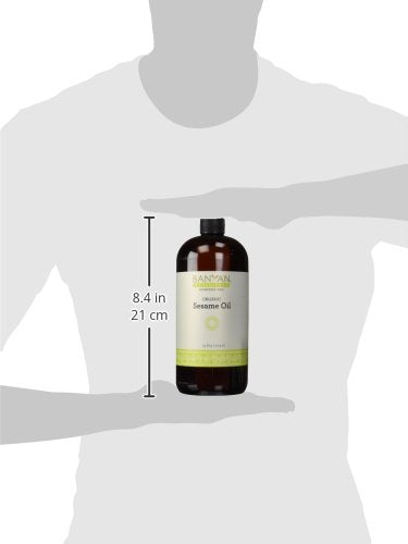 Étiquette biologique Banyan Botanicals sur huile de sésame – organique.