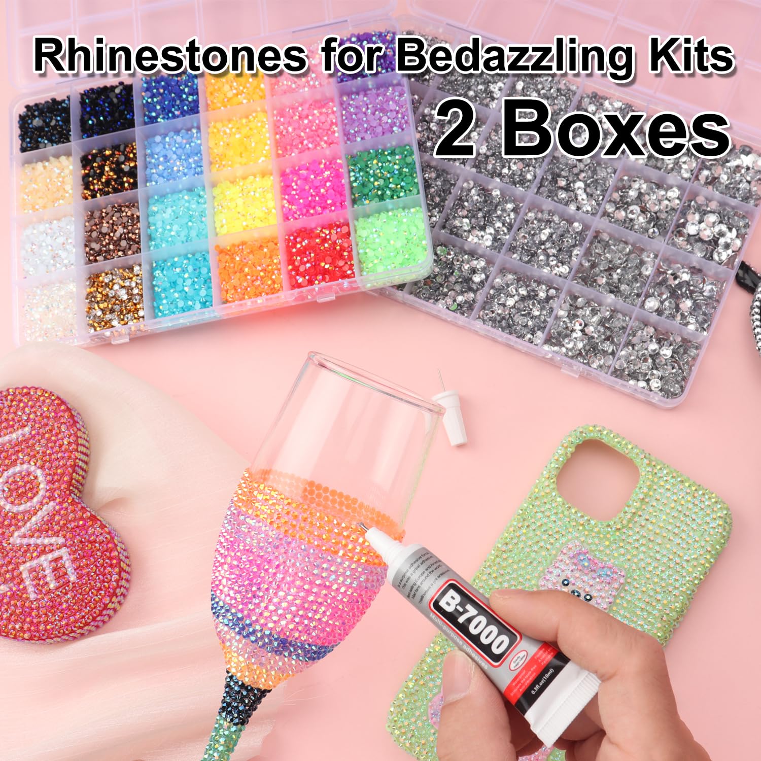 Baoyaalin gemmes résine 2-6mm pour projets DIY variés et personnalisations.
