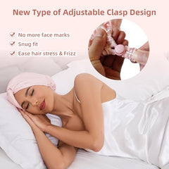 Bonnet Baqzqudnl en soie double-couche réduit les frottements nocturnes.