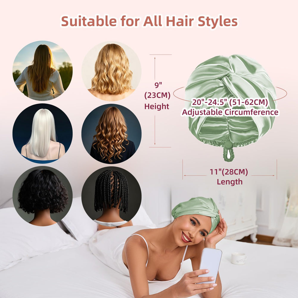 Bonnet Baqzqudnl en soie pour protéger les cheveux lors des activités quotidiennes.
