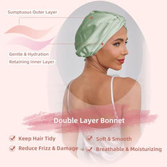 Bonnet Baqzqudnl en soie, réduction des frottements contre l’oreiller.
