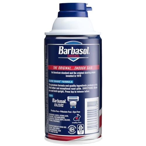 Barbasol Original crème de rasage texture onctueuse assurant une peau douce après rasage