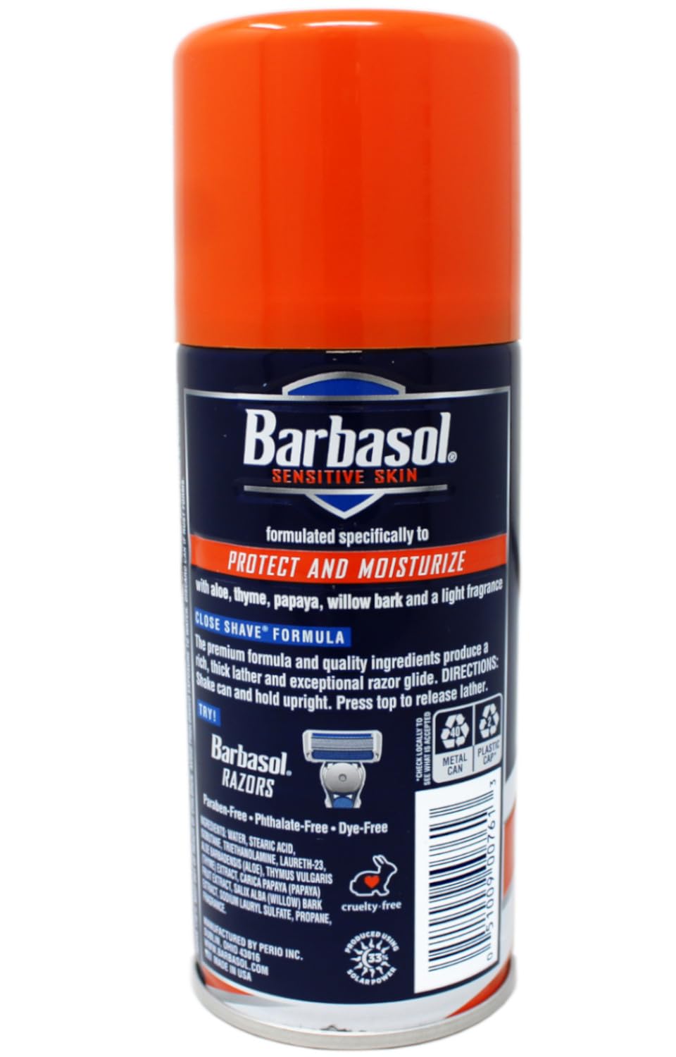 Application uniforme Barbasol grâce à sa texture riche.