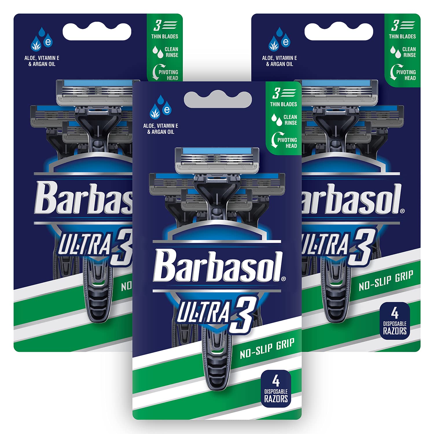 Barbasol Ultra 3 – flux ouvert facilitant le nettoyage et la longévité des lames