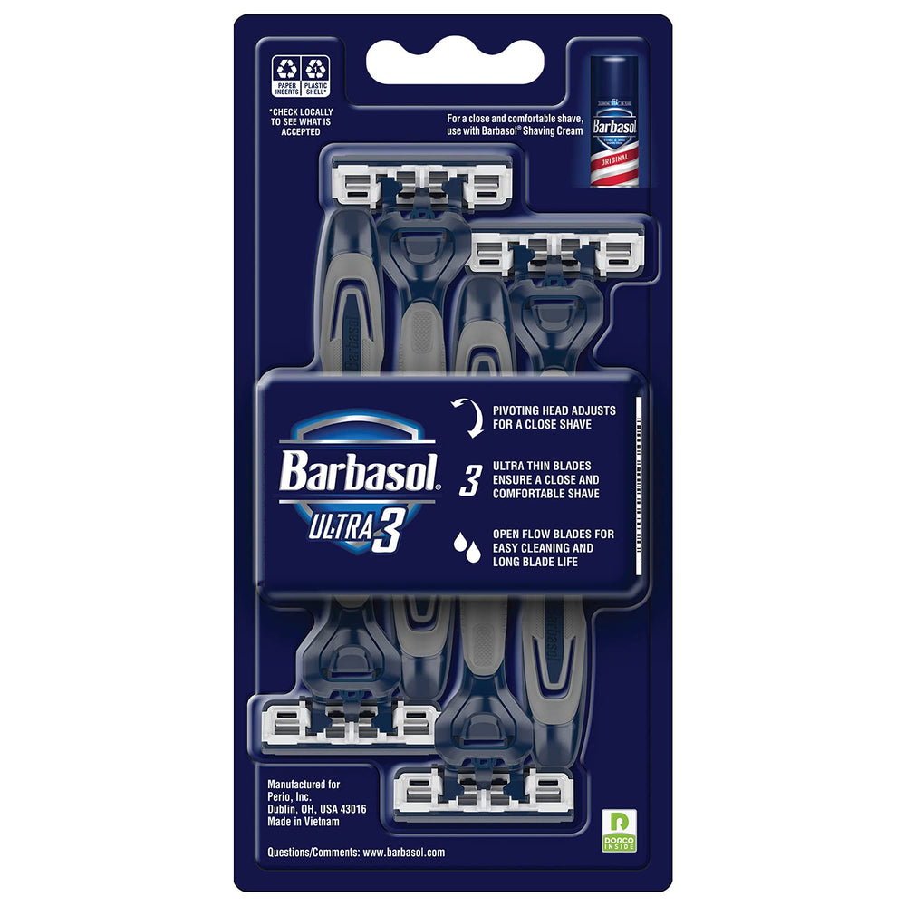 Barbasol Ultra 3 – tête pivotante pour ajustement au contour