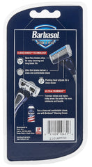 Barbasol Ultra 6 Plus rasoir, tête pivotante pour un contact confortable.