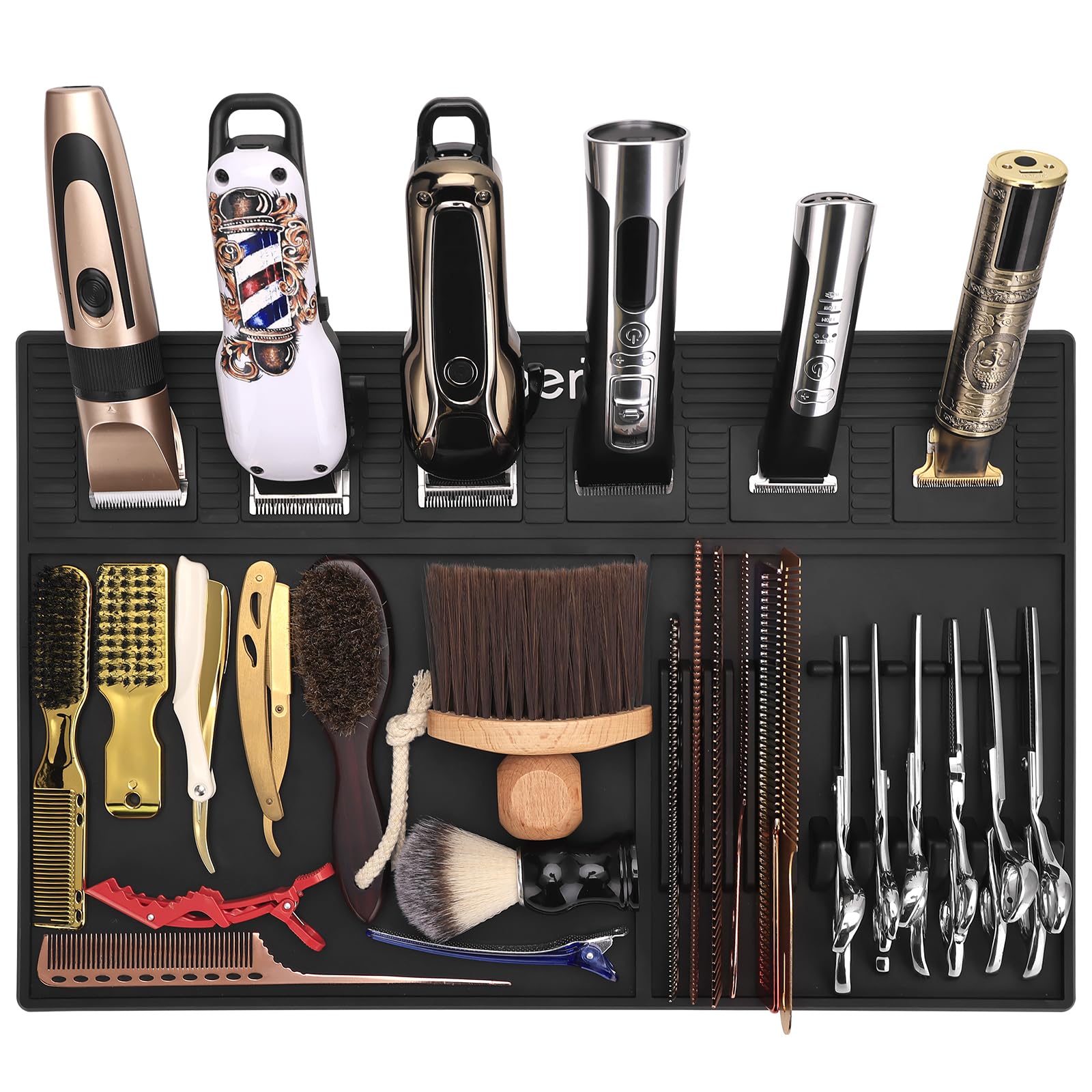 BARBERTOP tapis antiderapant et résistant à la chaleur pour chaque poste.