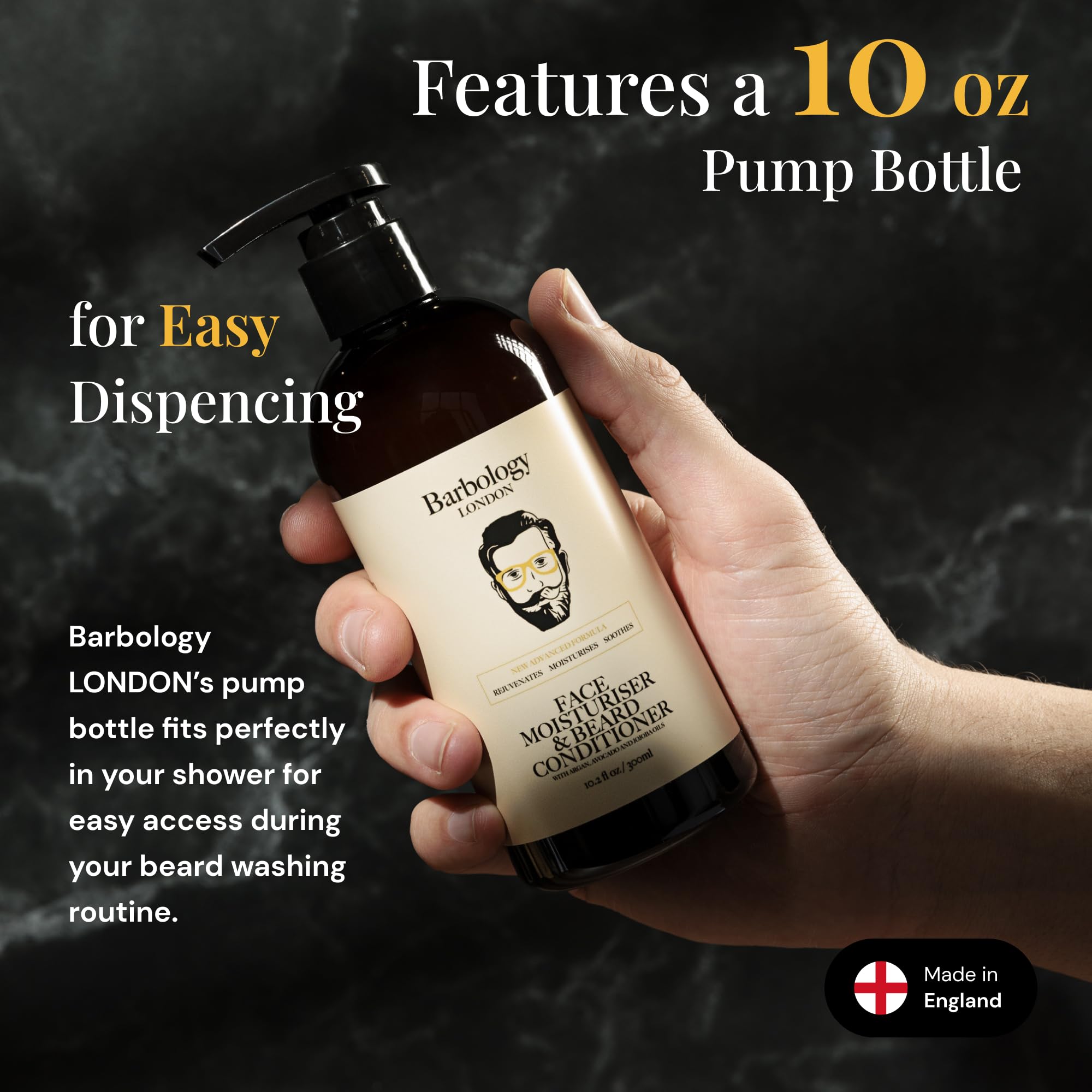 Utilisation quotidienne Barbology London pour peau et poils hydratés