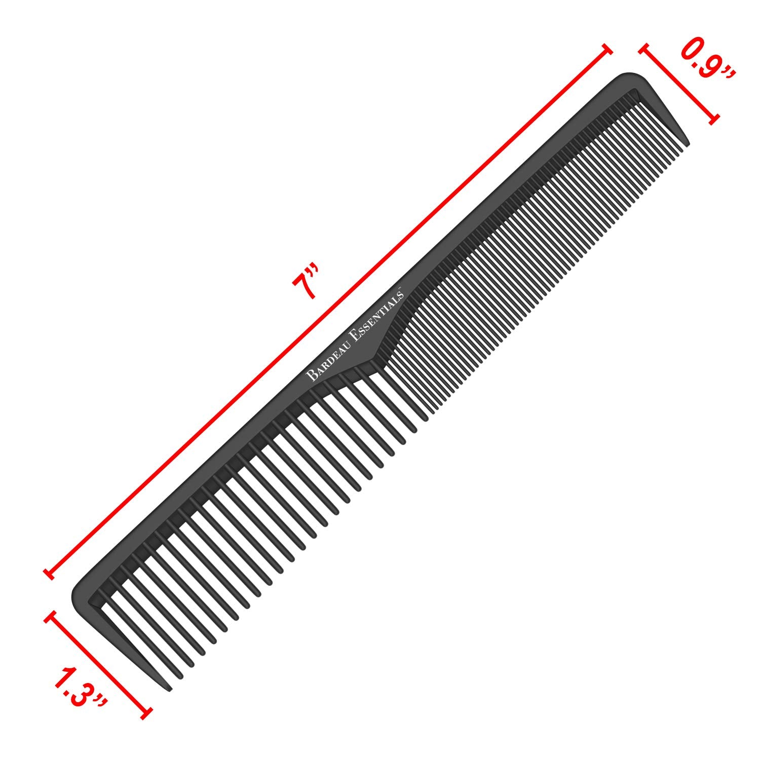 Peigne en fibre de carbone Bardeau Essentials, léger et résistant pour tous types de cheveux.