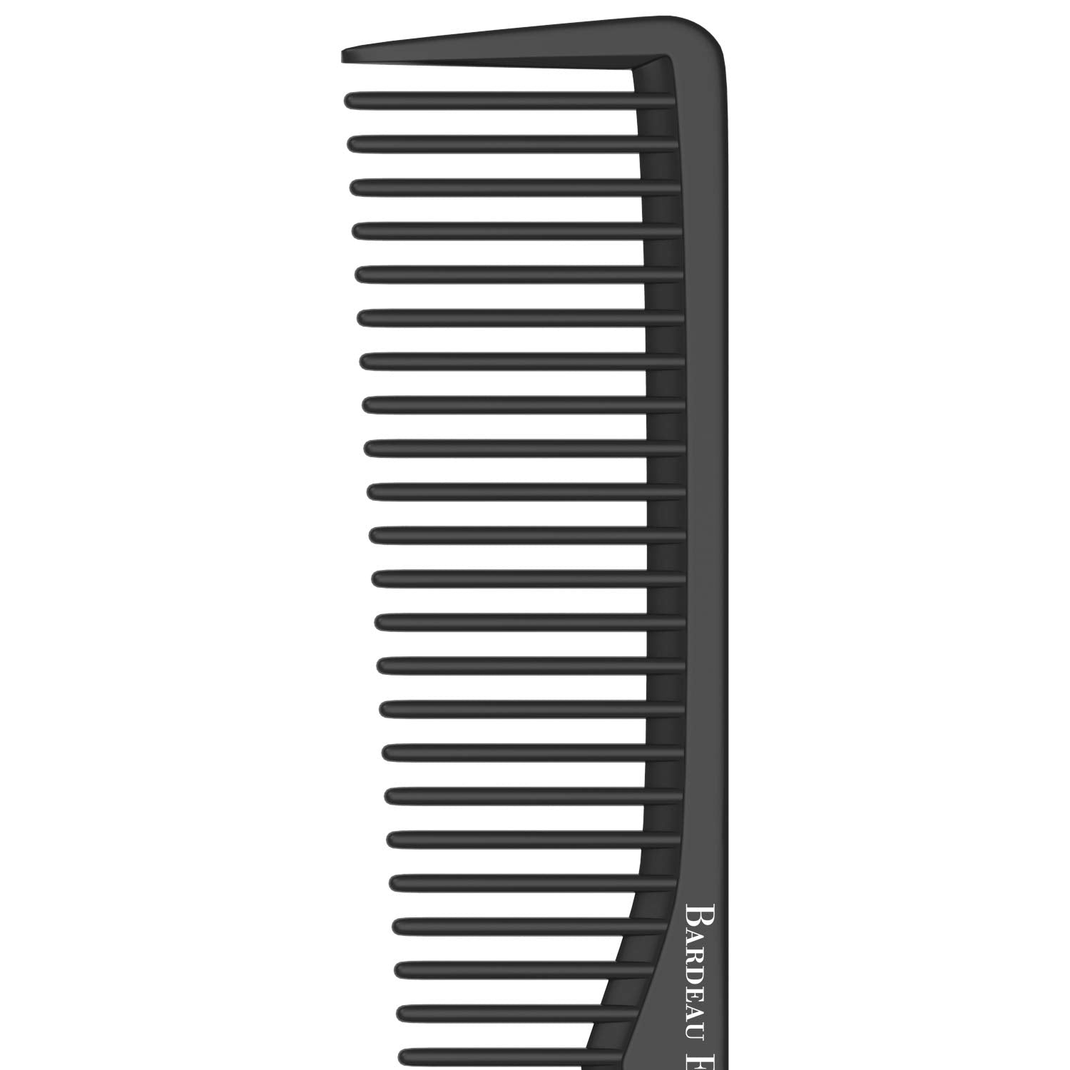 Dents fines et larges du peigne Bardeau Essentials, pour styles variés.