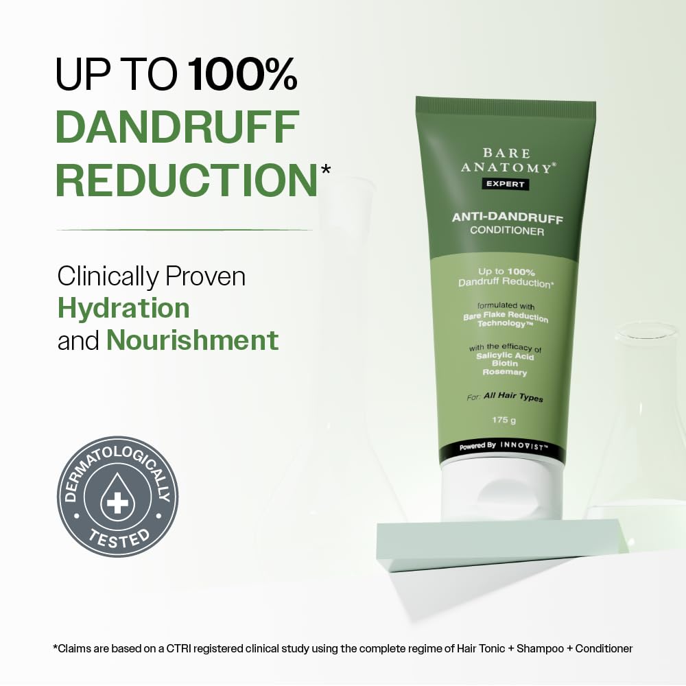 Bare Anatomy conditionneur biotine et acide salicylique pour cheveux plus forts et propres.