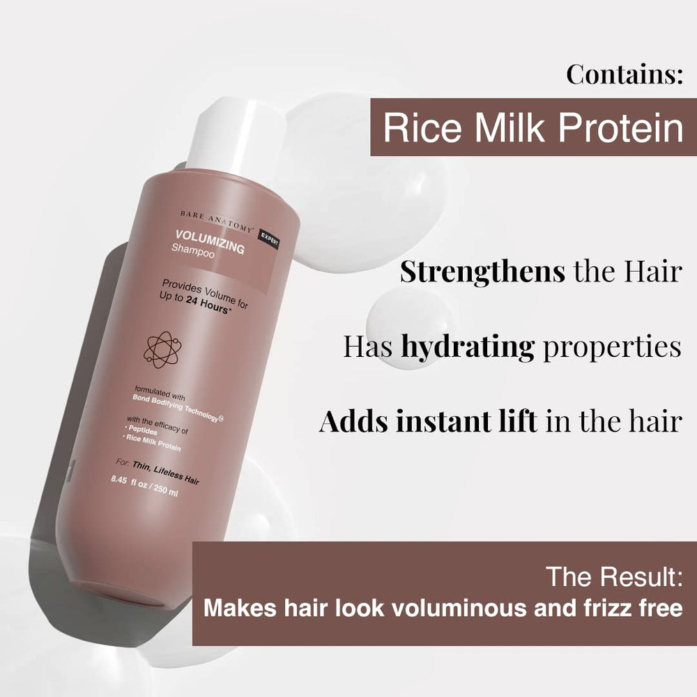 Bare Anatomy Shampoing Volumineux – cheveux plus volumineux après lavage.