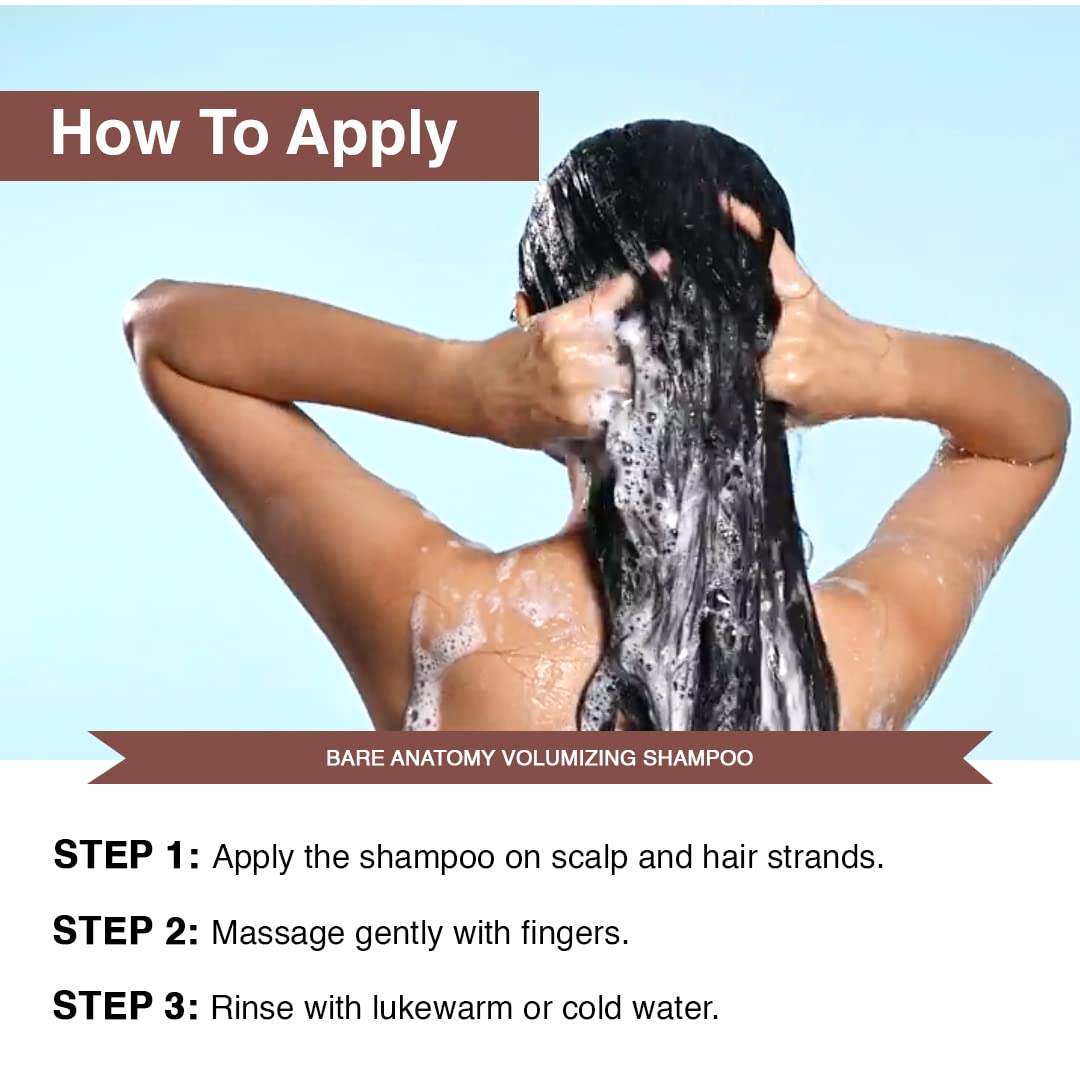 Bare Anatomy Shampoing Volumineux – peptides renforçant l’hydratation et l’élasticité.