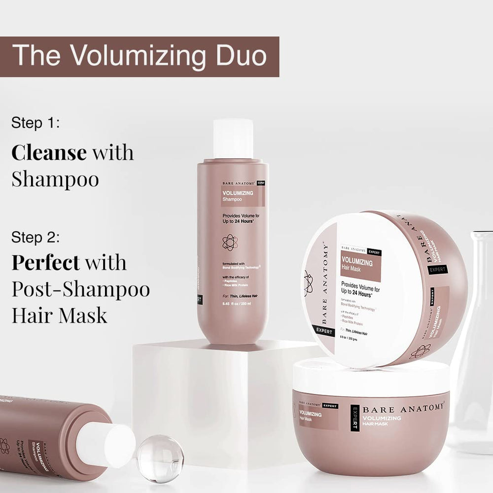 Bare Anatomy Shampoing Volumineux – packaging sans cruauté et sans parabènes.