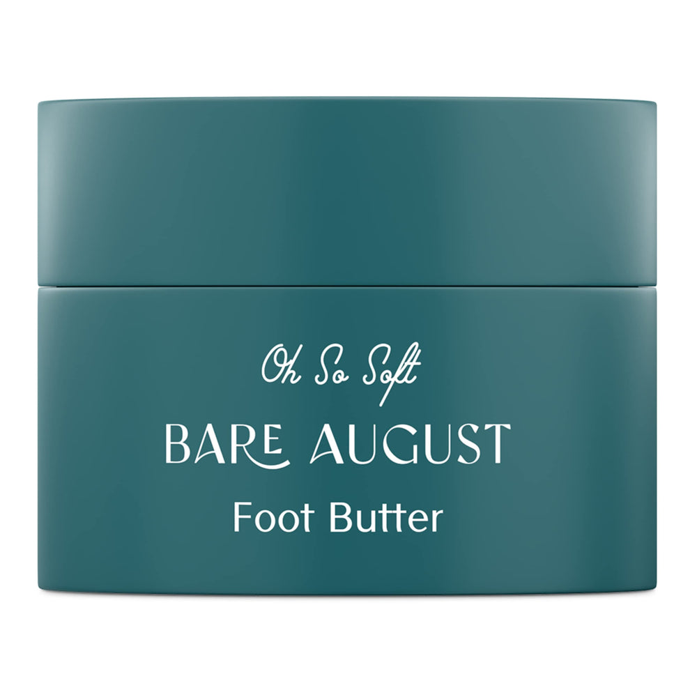 Bare August foot cream application on heel for smoother skin