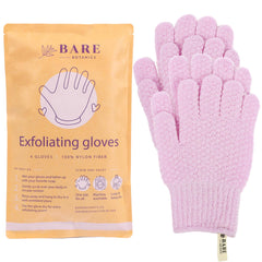 Bare Botanics gants exfoliants lavande pack 4 pour exfoliation en profondeur