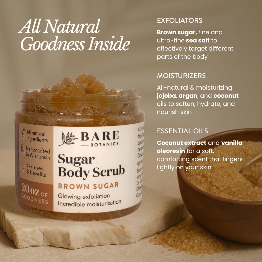 Huile de jojoba et d'argan, hydratation après exfoliation avec Bare Botanics.